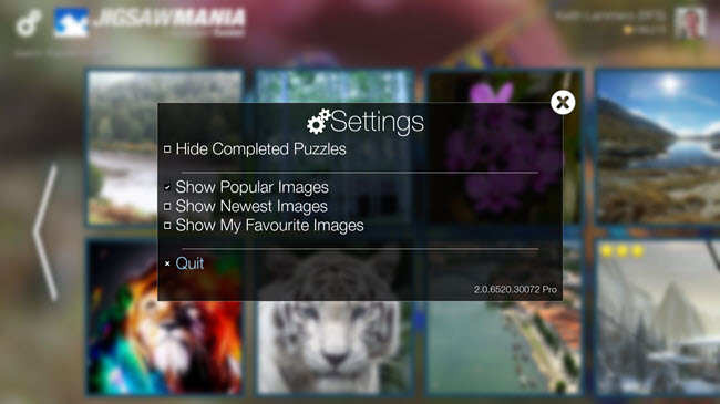 JigsawMania Settings